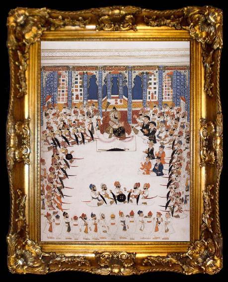 framed  unknow artist Maharana Jawan Singh of Mewar within the Royal Palace of Udaipur, ta009-2
